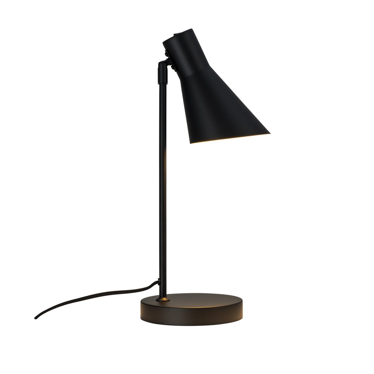 DL12 45cm Zwart bureaulamp Van Dyberg Larsen - Deze lamp combineert klassiek design met functionele verlichting en is perfect als leeslamp in de woonkamer, voor verlichting in de slaapkamer of voor het verlichten van donkere hoeken.