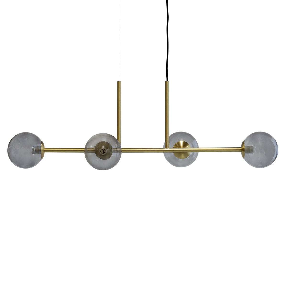 Clark 90cm Messing hanglamp Van Dyberg Larsen - Dankzij de unieke combinatie van gerookt glas en messing afwerking geeft deze lamp uw kamer een verfijnde en moderne uitstraling.