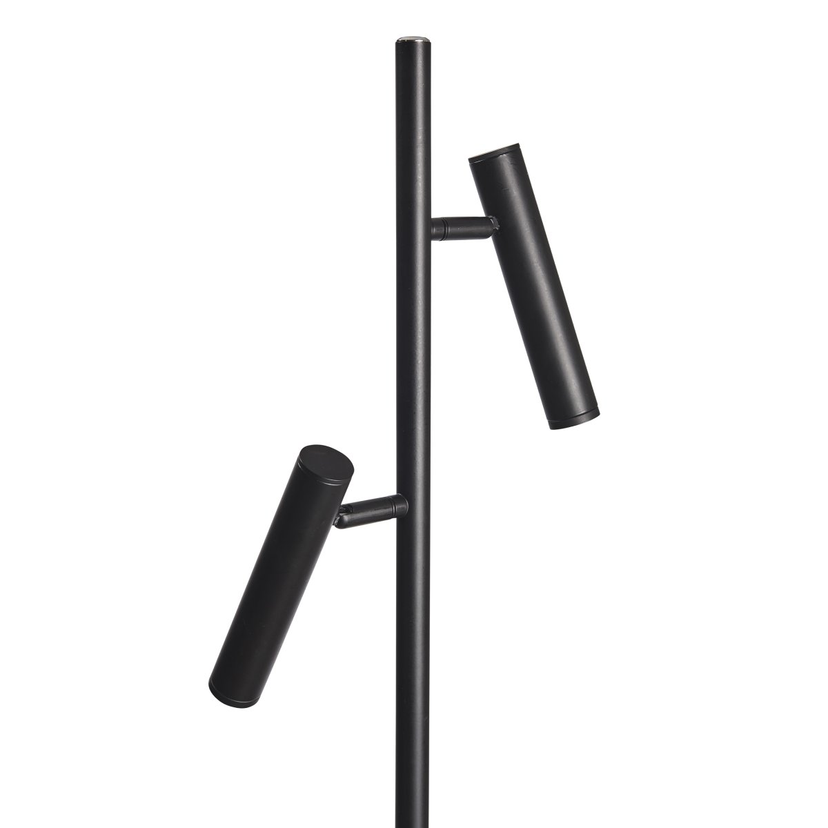 Carlo 2 Zwart vloerlamp Van Dyberg Larsen - Het heeft een ingebouwde LED en een traploze dimmer die met een aanraakknop wordt bediend.