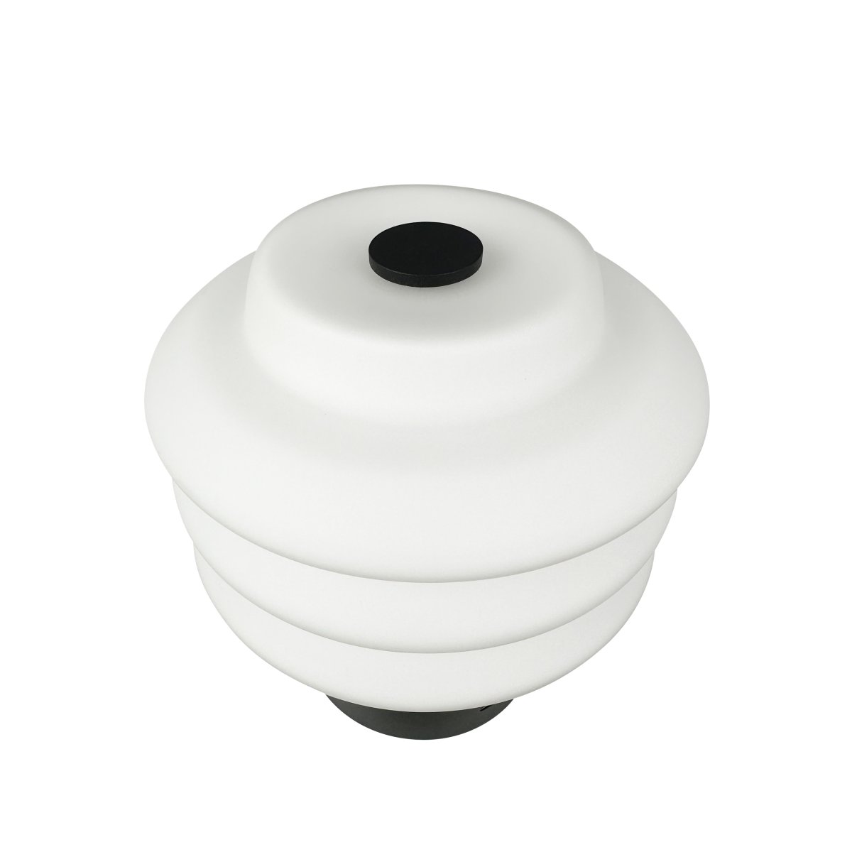 Diva LED 18cm Zwart Draagbare Van Dyberg Larsen - Tillverkad av opalglas ger den ett mjukt, behagligt sken, och den inbyggda LED-tekniken g&ouml;r den energieffektiv och h&aring;llbar.