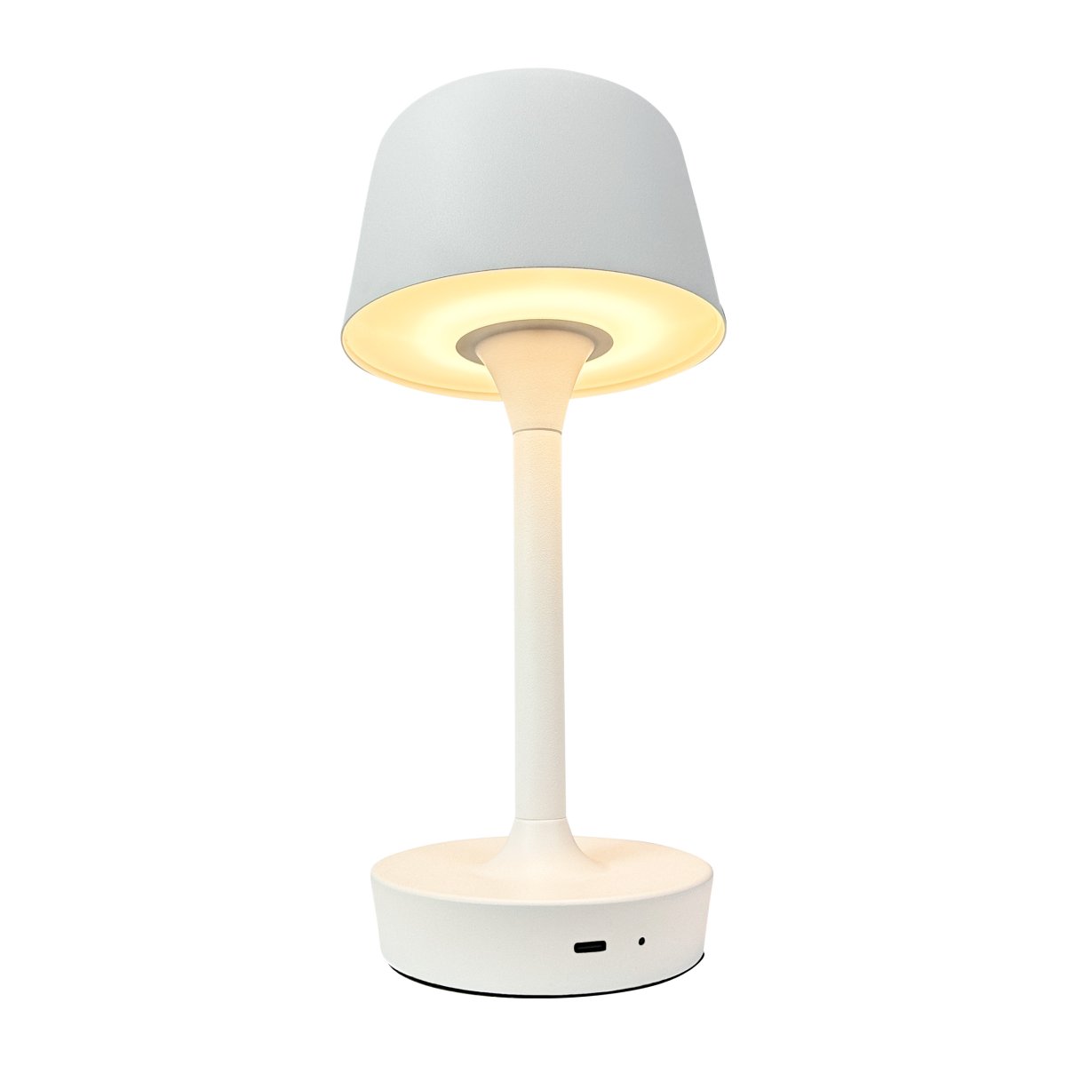 Flow 25cm Wit Draagbare Van Dyberg Larsen - De lamp is draadloos en eenvoudig te verplaatsen, waardoor u hem overal kunt neerzetten.