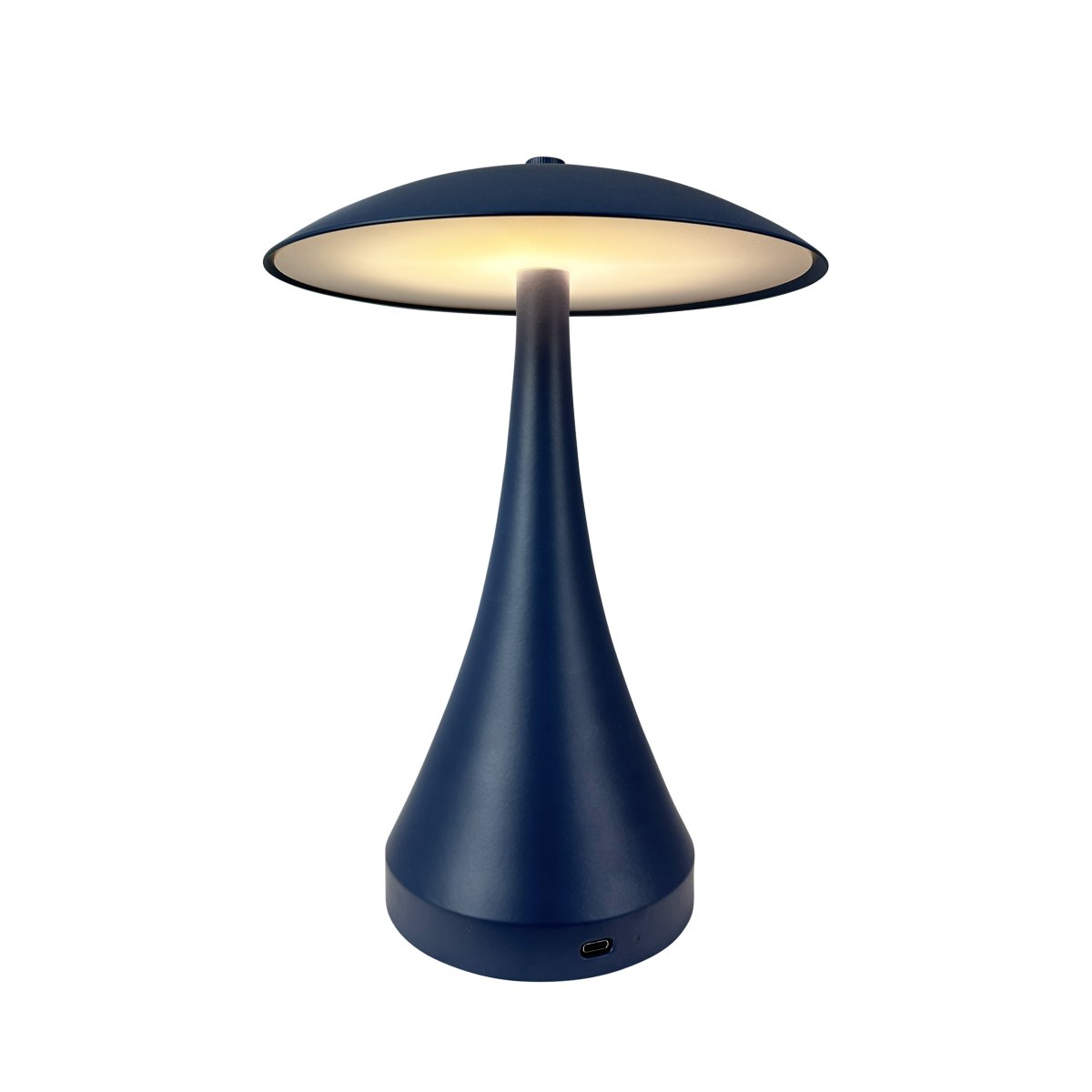 Vienna 28cm Indigo Draagbare Van Dyberg Larsen - De Vienna LED-lamp overtuigt door het zachte en aangename licht, dat u met drie verschillende helderheidsniveaus kunt instellen om precies de juiste sfeer te cre&euml;ren.