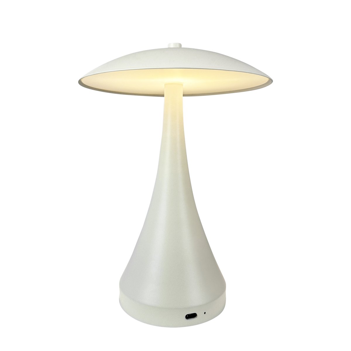 Vienna 28cm Crème wit Draagbare Van Dyberg Larsen - De Vienna LED-lamp overtuigt door het zachte en aangename licht, dat u met drie verschillende helderheidsniveaus kunt instellen om precies de juiste sfeer te creëren.