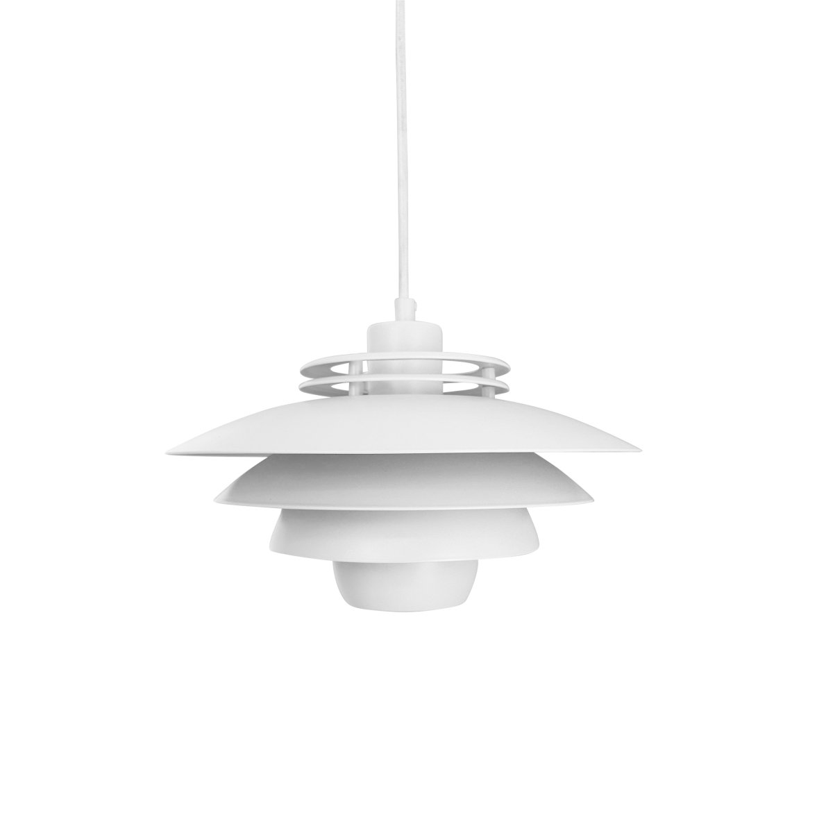 Ejka Ø30 Wit hanglamp Van Dyberg Larsen - Ontdek de Ejka Mini Pendant, een Deens ontworpen lamp met een tijdloze stijl die perfect past in een Scandinavisch huis.