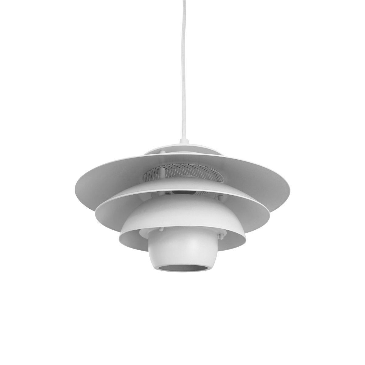 Ejka Ø30 Wit hanglamp Van Dyberg Larsen - Ontdek de Ejka Mini Pendant, een Deens ontworpen lamp met een tijdloze stijl die perfect past in een Scandinavisch huis.