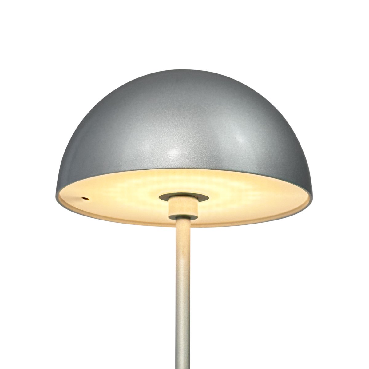 Along set 20cm Zilver Draagbare Van Dyberg Larsen - De Along mini tafellamp in een 2-pack combineert stijlvolle LED-verlichting en soepele touchtechnologie in een tijdloos, zilverkleurig design.