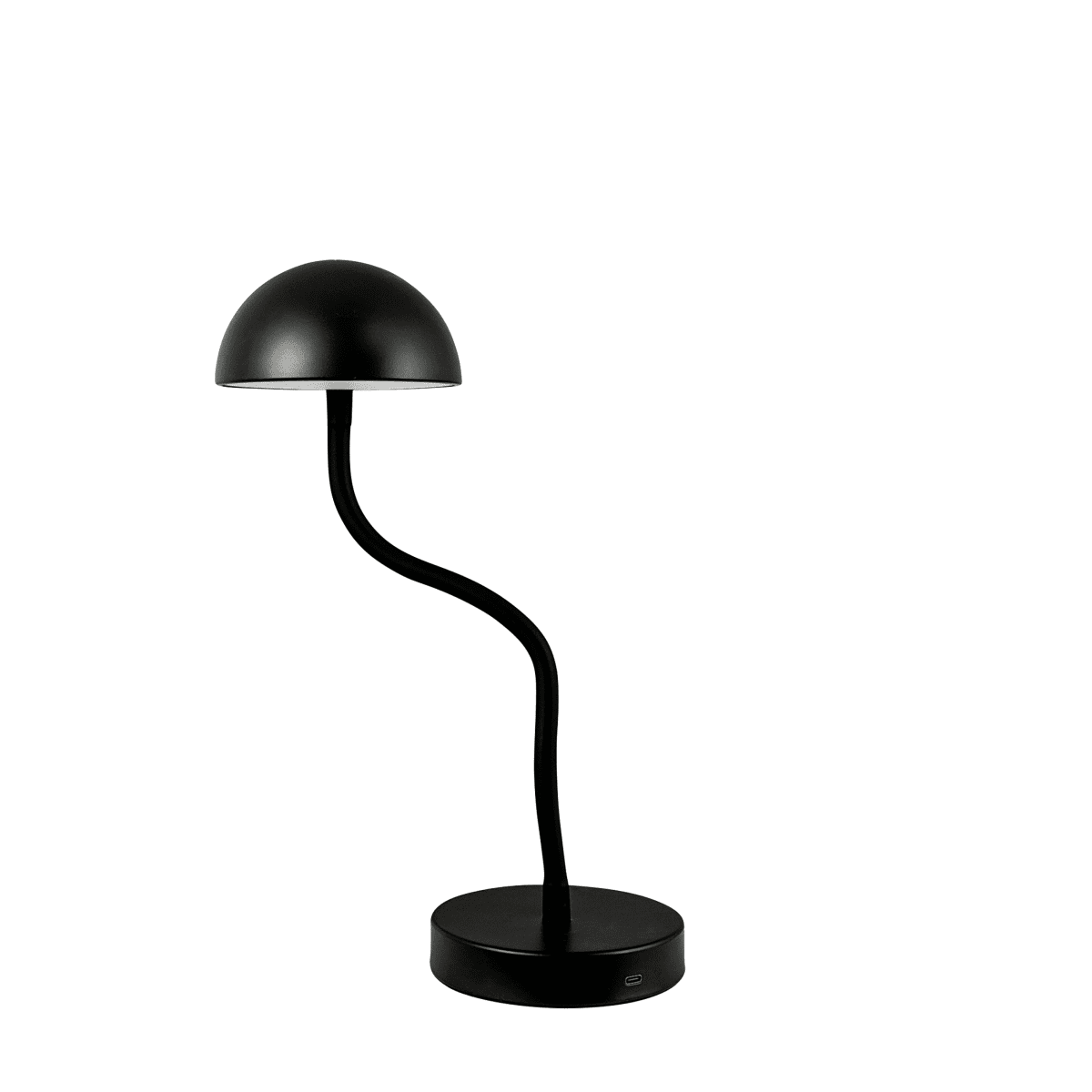 Fonzy 38cm Zwart Draagbare Van Dyberg Larsen - Fonzy bordslampa &auml;r b&aring;de rolig och praktisk, och dess flexibilitet g&ouml;r den till ett perfekt val f&ouml;r den som vill ha en lampa som &auml;r b&aring;de funktionell och stilren.