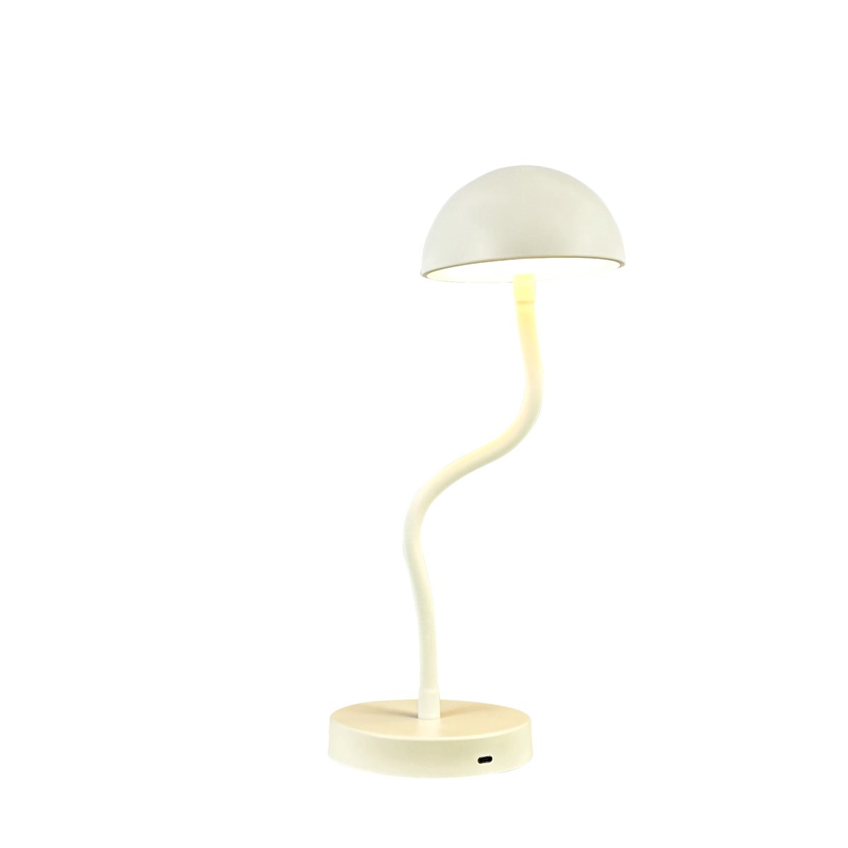 Fonzy 38cm Wit Draagbare Van Dyberg Larsen - Fonzy bordslampa &auml;r b&aring;de rolig och praktisk, och dess flexibilitet g&ouml;r den till ett perfekt val f&ouml;r den som vill ha en lampa som &auml;r b&aring;de funktionell och stilren.