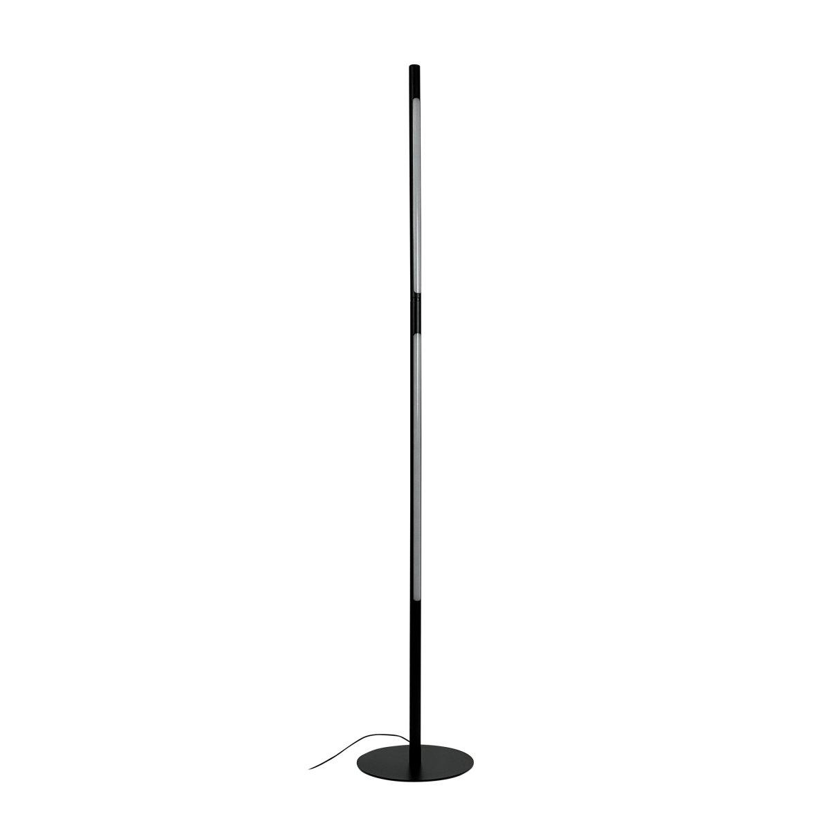 Vagner Zwart vloerlamp Van Dyberg Larsen - Lampan styrs enkelt med en touchfunktion p&aring; toppen, vilket ger en intuitiv och anv&auml;ndarv&auml;nlig upplevelse.
