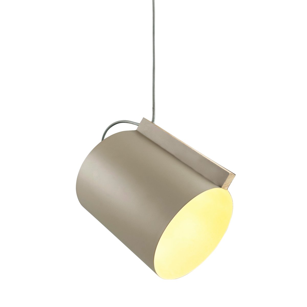 Wum Ø23 Mat grijs hanglamp Van Dyberg Larsen - Tillverkad i metall med en mattgr&aring; finish och en 2 meter l&aring;ng gr&aring; tygsladd, &auml;r Wum en perfekt balans mellan funktion och design.
