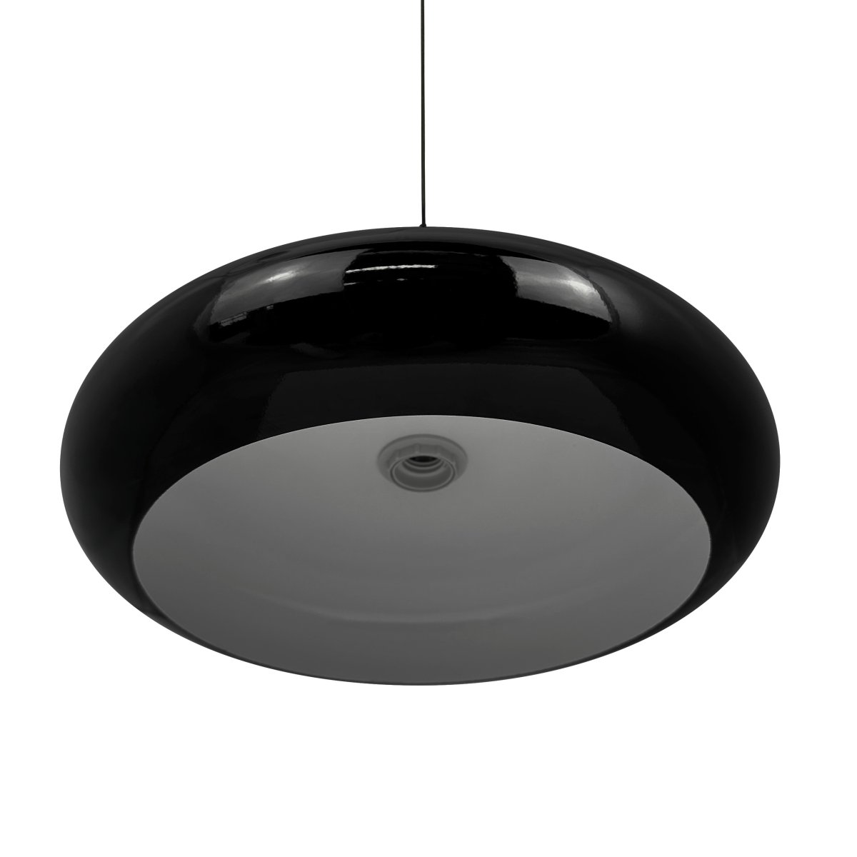 Planet Ø40 Zwart hanglamp Van Dyberg Larsen - De Planet hanglamp in glanzend zwart metaal straalt eenvoud en stijl uit in één verlichtingskeuze.