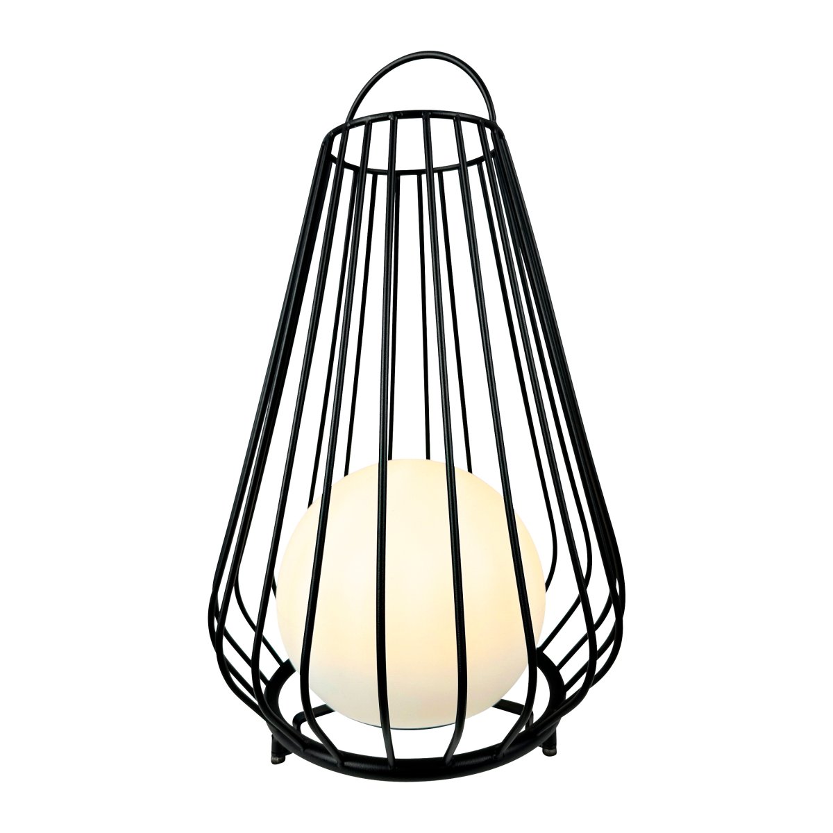 Evesham 48cm Zwart Draagbare Van Dyberg Larsen - Den stiliga svarta f&auml;rgen ger ett naturligt och i&ouml;gonfallande inslag i utomhusmilj&ouml;n och bidrar till en inbjudande atmosf&auml;r p&aring; kv&auml;llen.