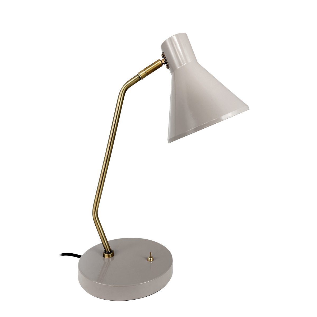 Sleep 43cm Glanzend beige bureaulamp Van Dyberg Larsen - Deze tafellamp combineert eenvoudige lijnen en functionaliteit en cre&euml;ert zo een rustgevend en aangenaam licht in uw omgeving.