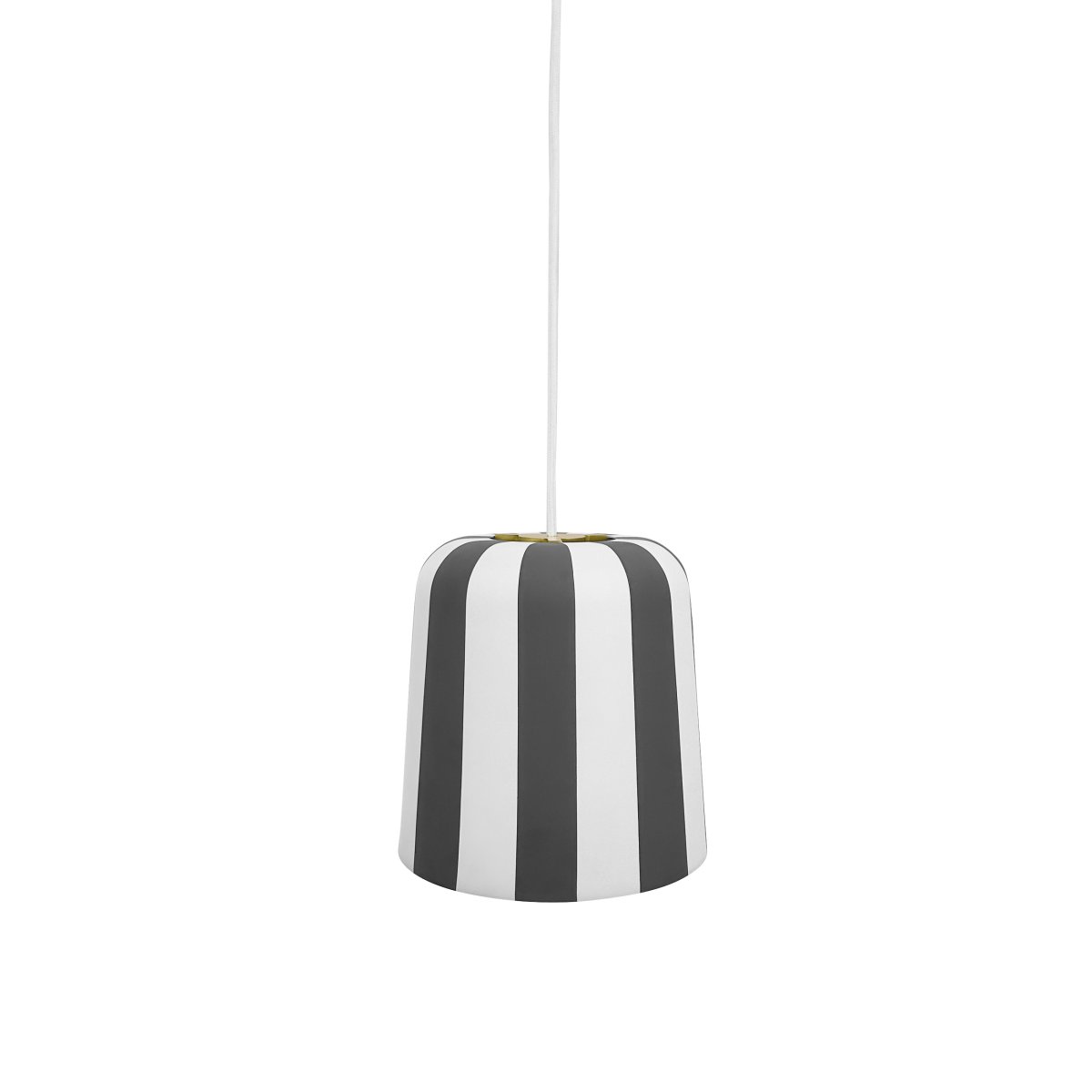 Gry Ø20 Grijs hanglamp Van Dyberg Larsen - Genom att ta igenk&auml;nnbara m&ouml;nster och s&auml;tta dem i en ny kontext ville hon skapa en lampa som f&aring;r m&auml;nniskor att le och ger en unik visuell upplevelse.