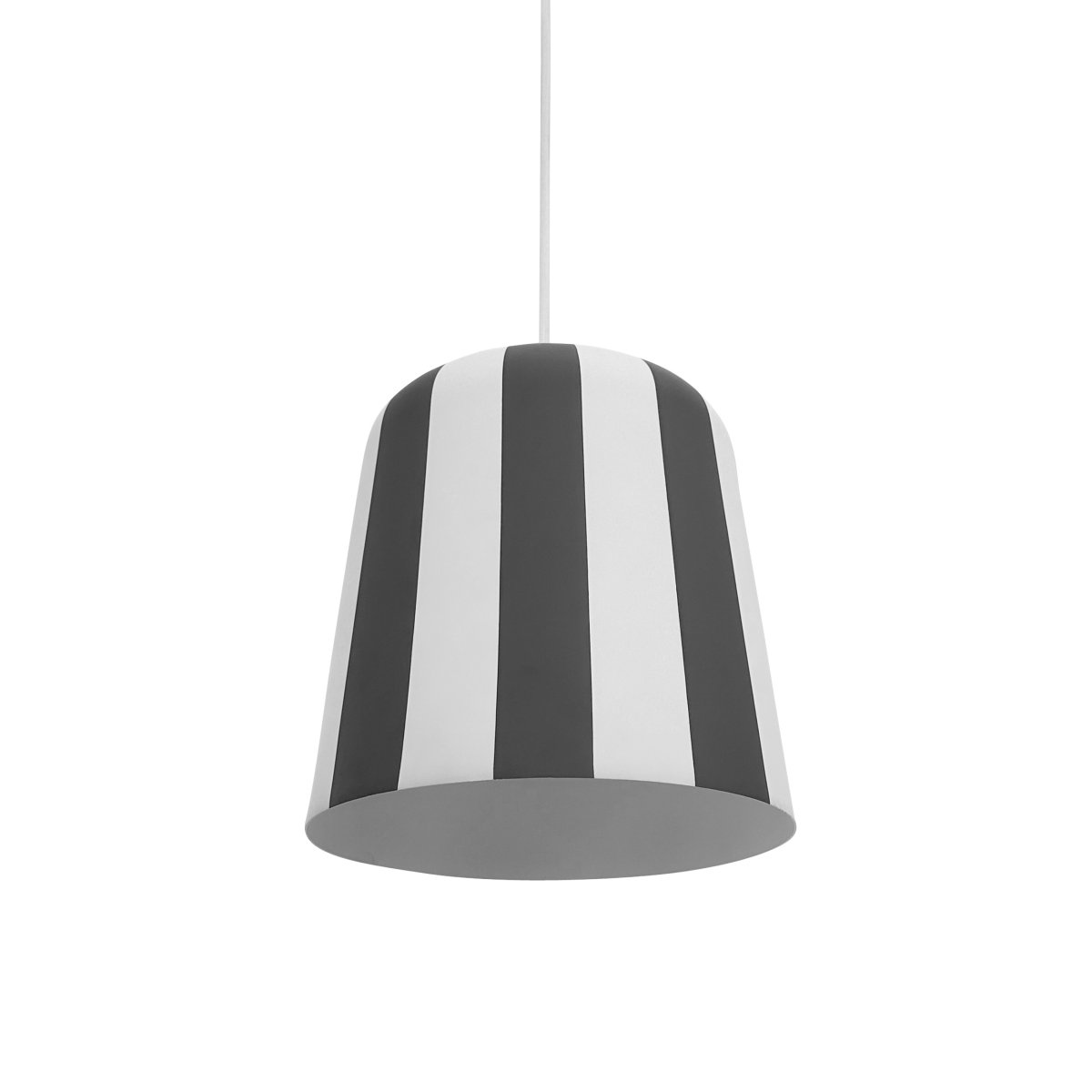 Gry Ø20 Grijs hanglamp Van Dyberg Larsen - Genom att ta igenk&auml;nnbara m&ouml;nster och s&auml;tta dem i en ny kontext ville hon skapa en lampa som f&aring;r m&auml;nniskor att le och ger en unik visuell upplevelse.