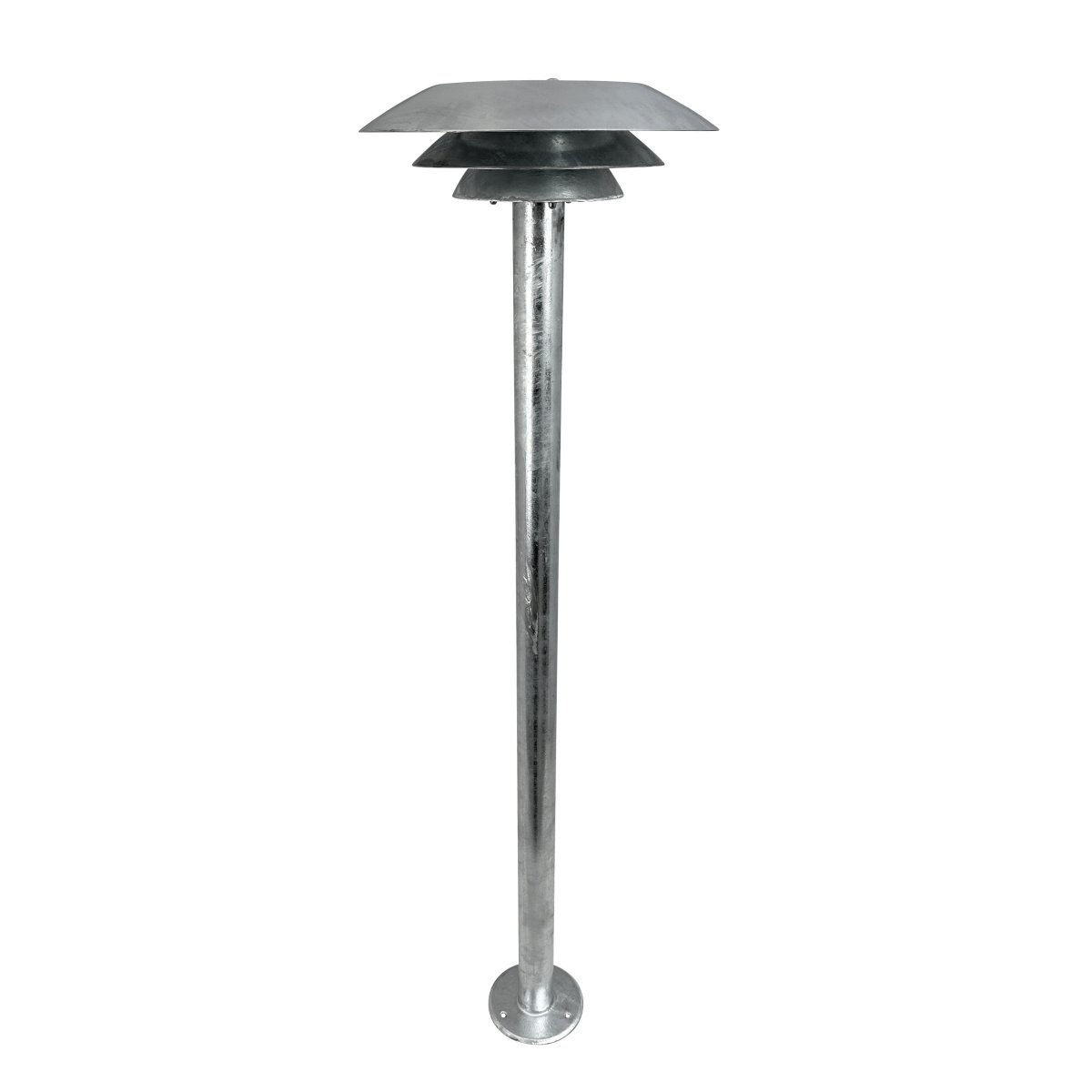 DL25 Gegalvaniseerd lichtpaaltjes Van Dyberg Larsen - Dankzij de combinatie van functionaliteit en duurzaamheid is deze lamp bestand tegen buitenomstandigheden en biedt hij betrouwbaar licht.