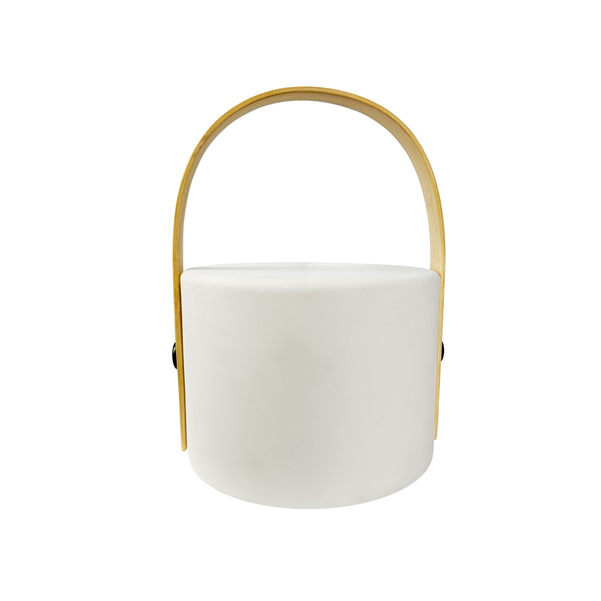 Carry 20cm Wit Draagbare Van Dyberg Larsen - De lamp heeft een ingebouwde lichtbron met 10 lm en wordt opgeladen via een ingebouwd zonnepaneel dat overdag de energie van de zon opvangt.
