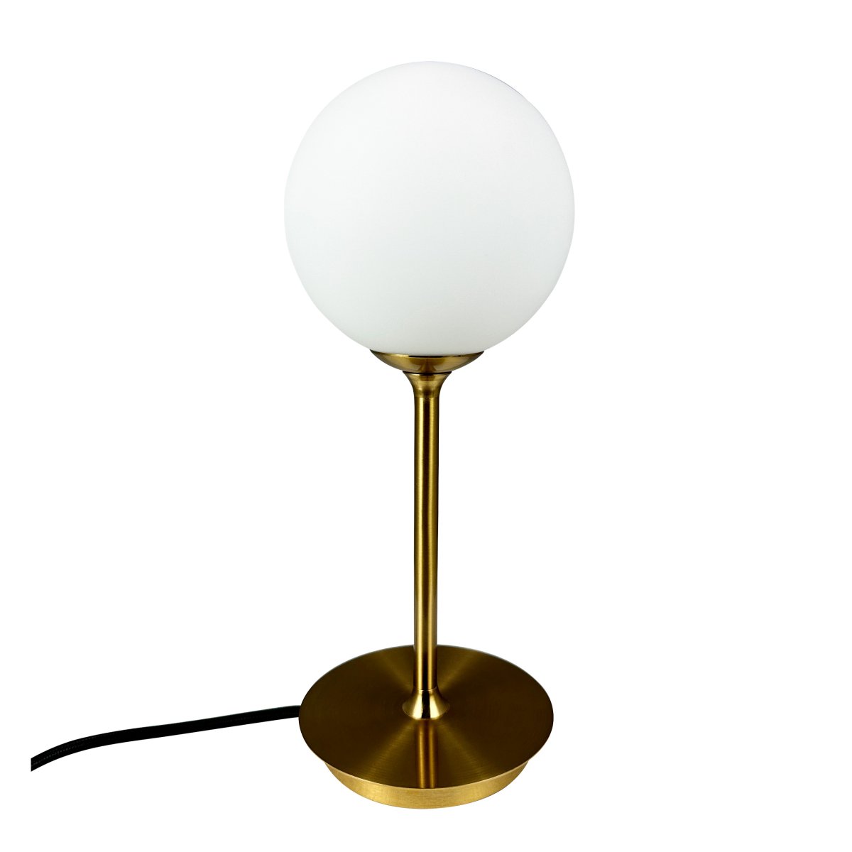 Sia 30cm Messing tafellamp Van Dyberg Larsen - Het zachte licht van de glazen kap creëert een gezellige sfeer en de messing voet geeft een luxe en duurzame indruk.
