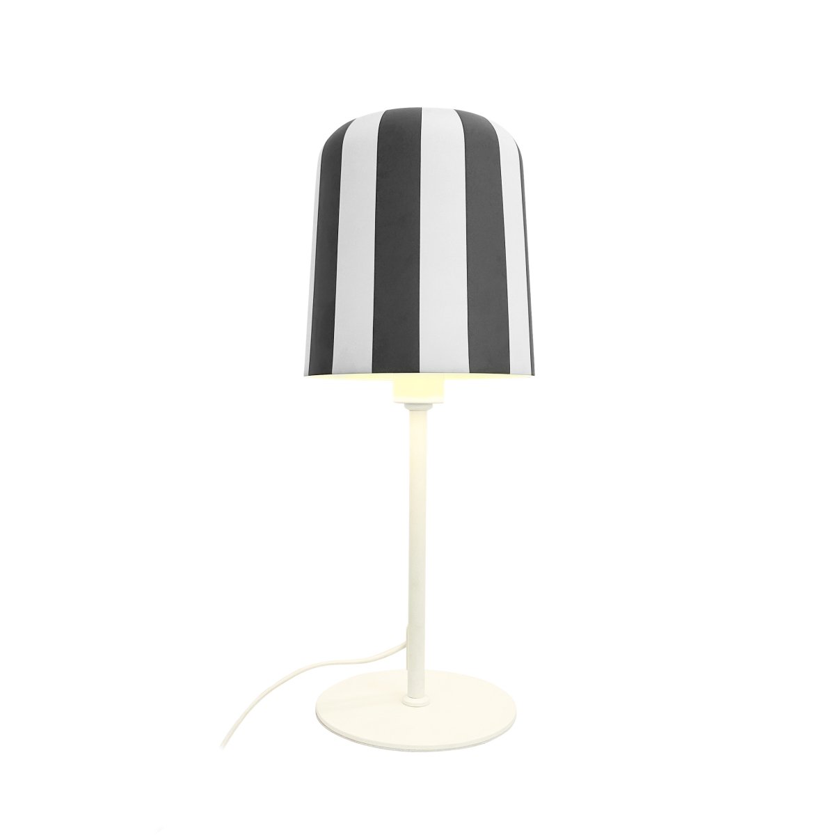 Gry 50cm Grijs tafellamp Van Dyberg Larsen - Genom att ta igenk&auml;nnbara m&ouml;nster och s&auml;tta dem i en ny kontext ville hon skapa en lampa som f&aring;r m&auml;nniskor att le och ger en unik visuell upplevelse.