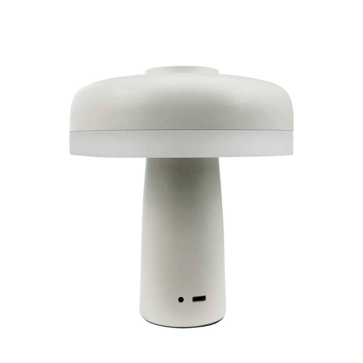 Porter 16cm Parelwit Draagbare Van Dyberg Larsen - De oplaadbare LED-tafellamp Porter is een moderne en functionele lamp met een uniek design waarbij het licht vanaf de rand komt en zorgt voor een aangenaam en egaal licht.