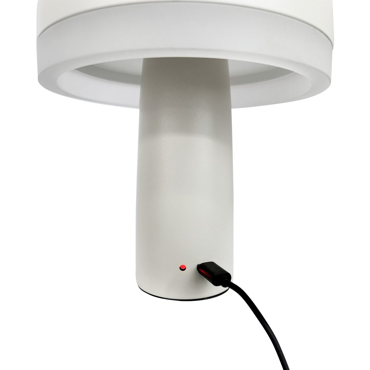 Porter 16cm Parelwit Draagbare Van Dyberg Larsen - De oplaadbare LED-tafellamp Porter is een moderne en functionele lamp met een uniek design waarbij het licht vanaf de rand komt en zorgt voor een aangenaam en egaal licht.
