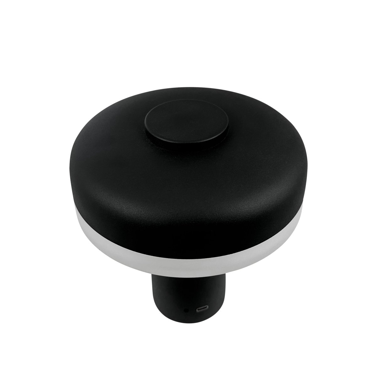 Porter 16cm Zwart Draagbare Van Dyberg Larsen - De oplaadbare LED-tafellamp Porter is een moderne en functionele lamp met een uniek design waarbij het licht vanaf de rand komt en zorgt voor een aangenaam en egaal licht.