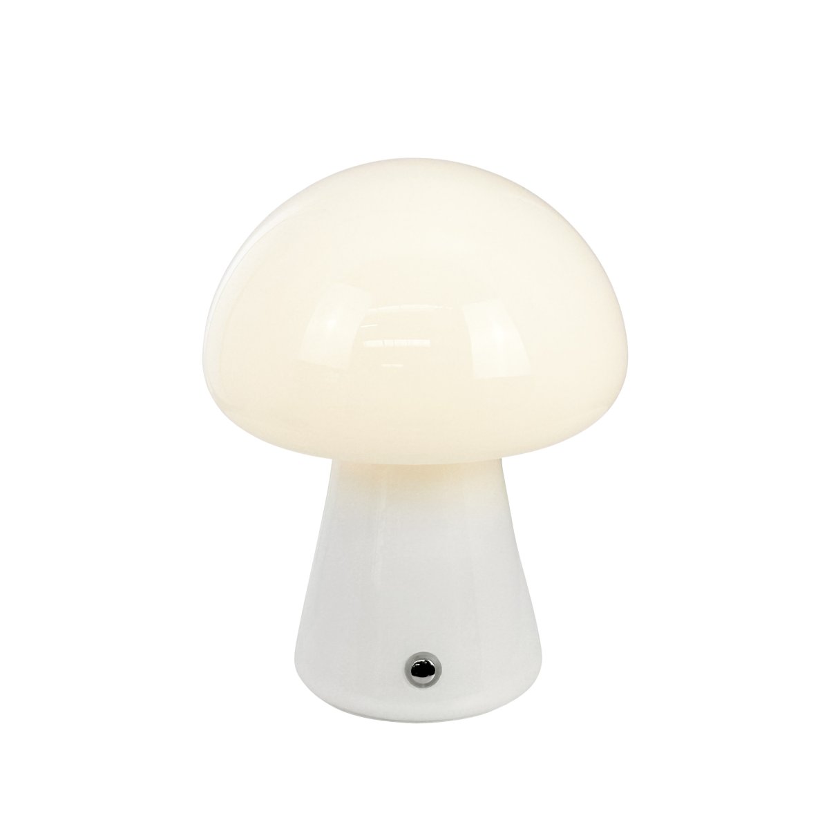 Morkel 20cm Wit Draagbare Van Dyberg Larsen - De lamp heeft een soepele aanraakfunctie via een kleine zilveren knop en de helderheid kan eenvoudig worden aangepast door de knop ingedrukt te houden.