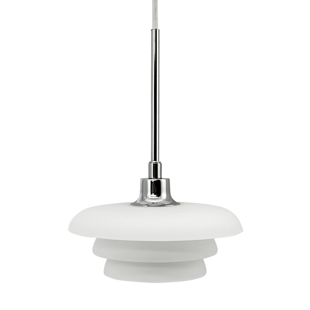 Ava Ø20 Opaal hanglamp Van Dyberg Larsen - Het minimalistische design maakt het ideaal boven de eettafel, in de keuken of in de woonkamer.