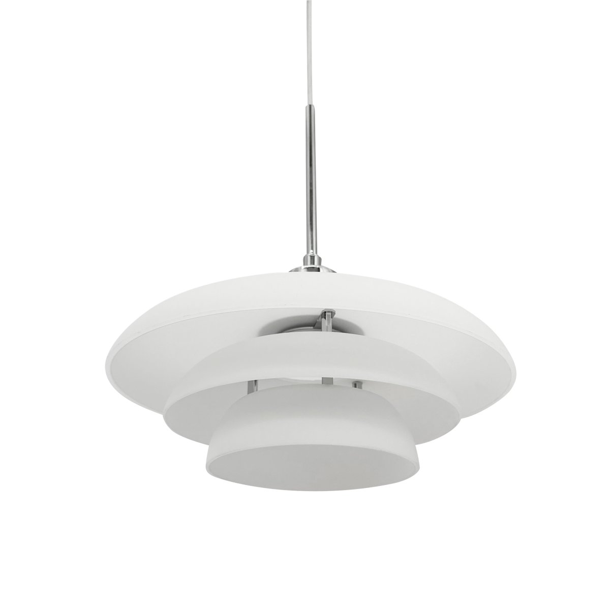 Ava Ø30 Opaal hanglamp Van Dyberg Larsen - Het minimalistische design maakt het ideaal boven de eettafel, in de keuken of in de woonkamer.