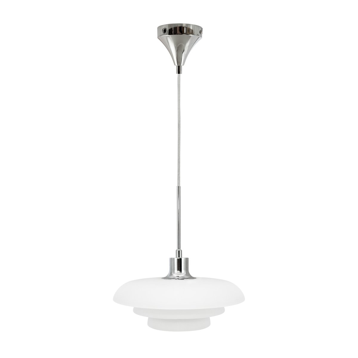 Ava Ø30 Opaal hanglamp Van Dyberg Larsen - Het minimalistische design maakt het ideaal boven de eettafel, in de keuken of in de woonkamer.