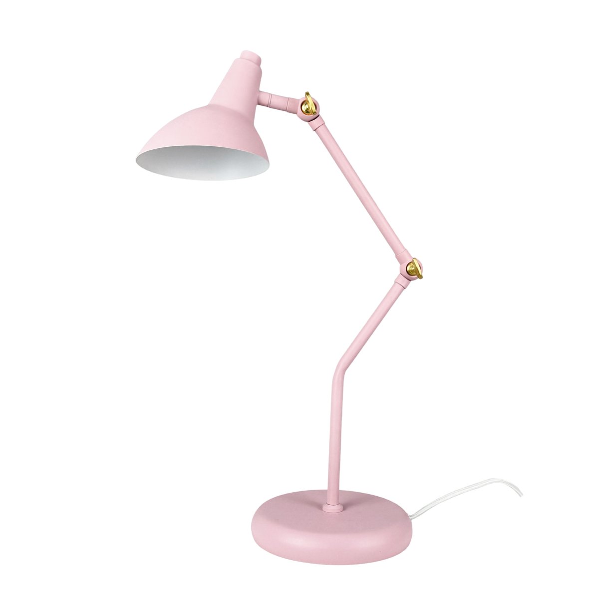 Vela 45cm Roze bureaulamp Van Dyberg Larsen - Hij geeft een aangenaam en gericht licht en past perfect op een bureau, nachtkastje of salontafel.