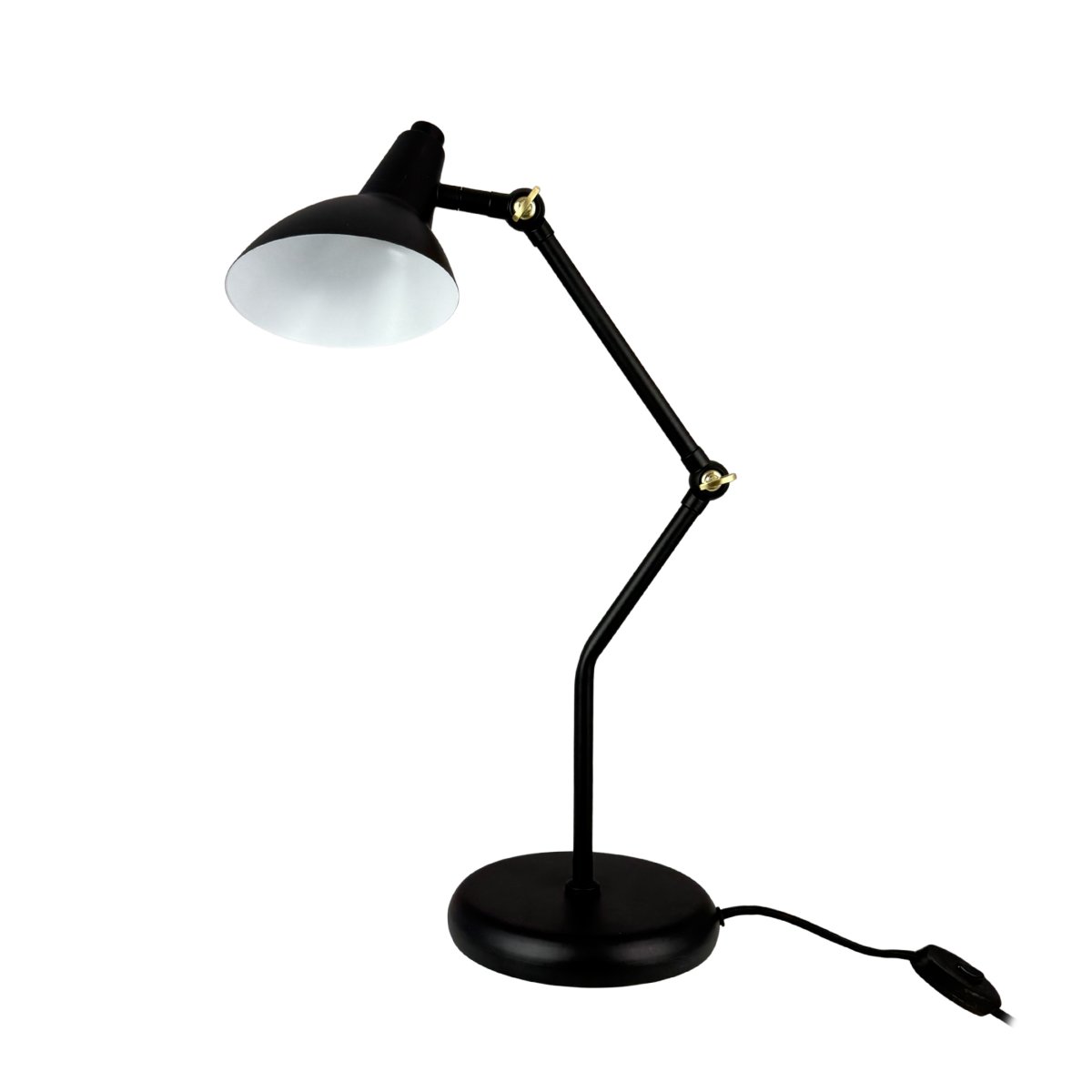 Vela 45cm Zwart bureaulamp Van Dyberg Larsen - Hij geeft een aangenaam en gericht licht en past perfect op een bureau, nachtkastje of salontafel.