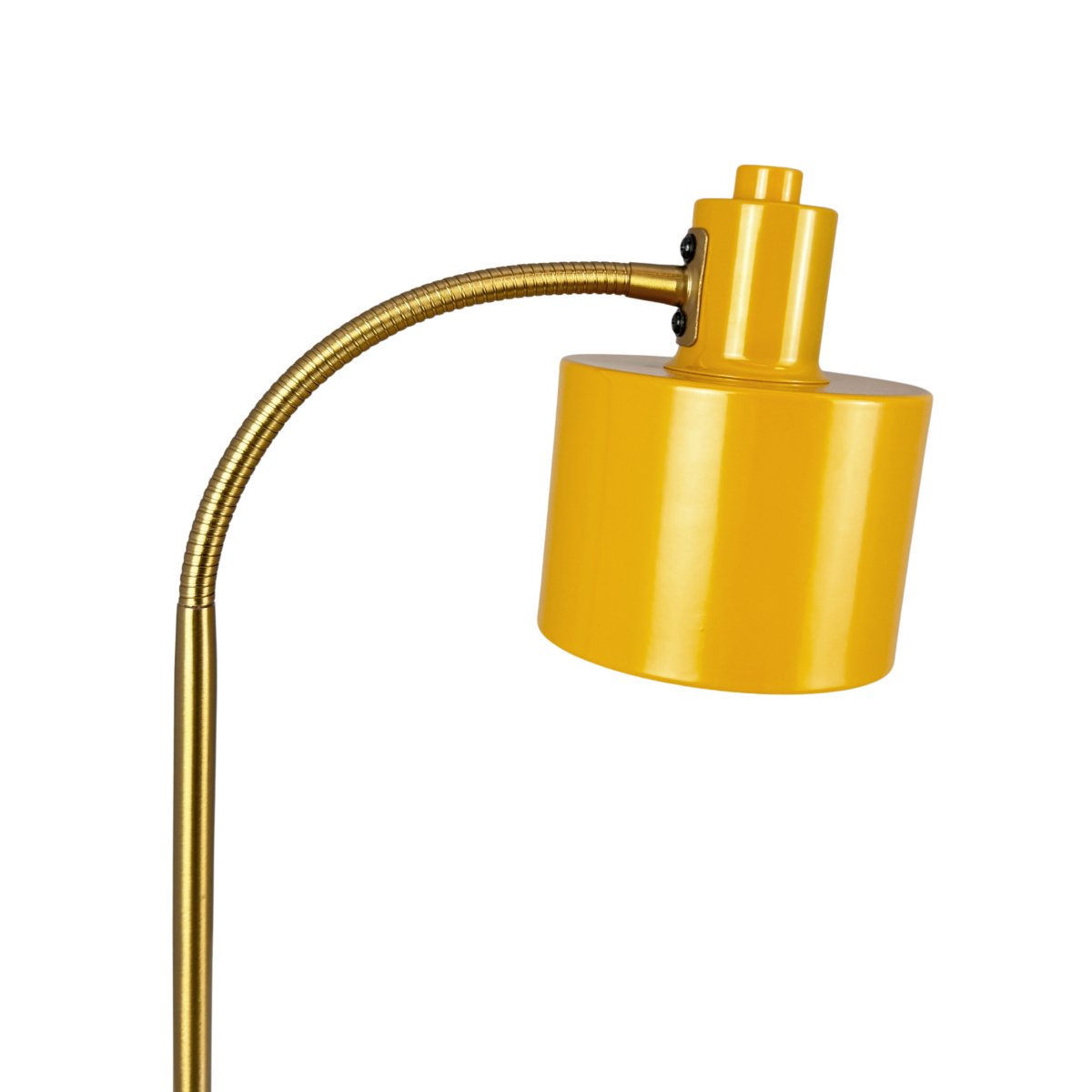Ocean Flex 45cm Veelkleurig bureaulamp Van Dyberg Larsen - De lampvoet met handgepolijste messing afwerking geeft elk exemplaar een unieke en exclusieve uitstraling, terwijl de flexibele arm het gemakkelijk maakt om het licht naar wens te richten.