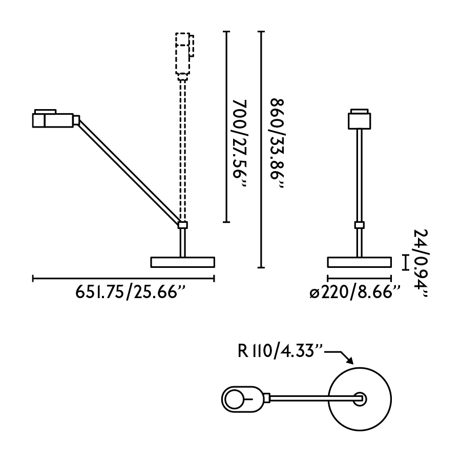 Inviting 86cm Geel bureaulamp Van Faro Barcelona - Door de bovenste ring te verschuiven, door de kop heen en weer te bewegen past u de helderheid aan en door hem te draaien verandert u de kleurtemperatuur.
