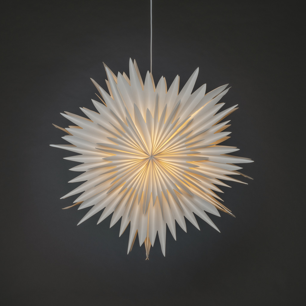 Star Ø80 Wit Van Konstsmide - De ster wordt geleverd met een praktische snoeropberger en aan-/uitschakelaar, zodat u hem eenvoudig aan en uit kunt zetten.