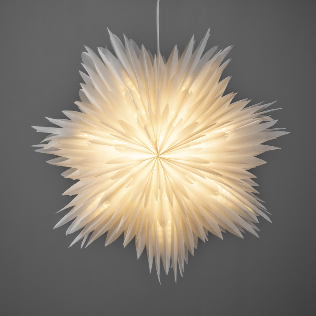 Star Ø80 Wit Van Konstsmide - De ster wordt geleverd met een praktische snoeropberger en aan-/uitschakelaar, zodat u hem eenvoudig aan en uit kunt zetten.