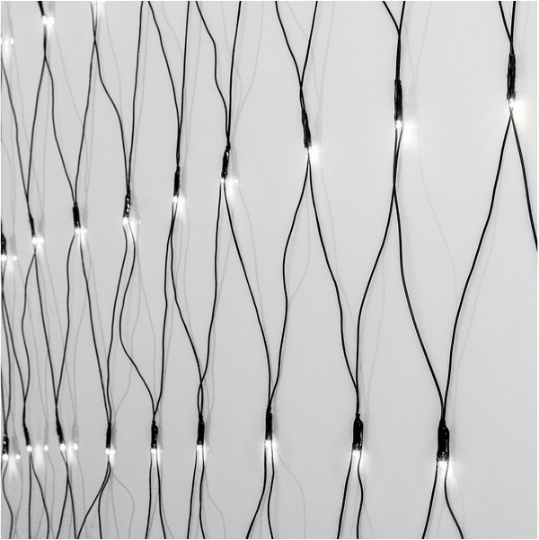 Lichtnet Crispy Ice White 3m Zwart Van Star Trading - Nachtlampje met 200 LED-lampjes met een prachtig, iets koeler licht.