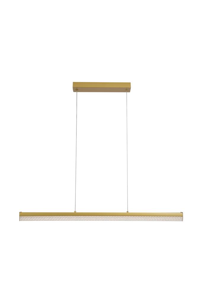 Madeleine 100cm Goud hanglamp Van Searchlight - De Madeleine hanglamp is gemaakt van metaal met een elegante lichtgouden afwerking en heeft ge&iuml;ntegreerde, energiezuinige ledverlichting.