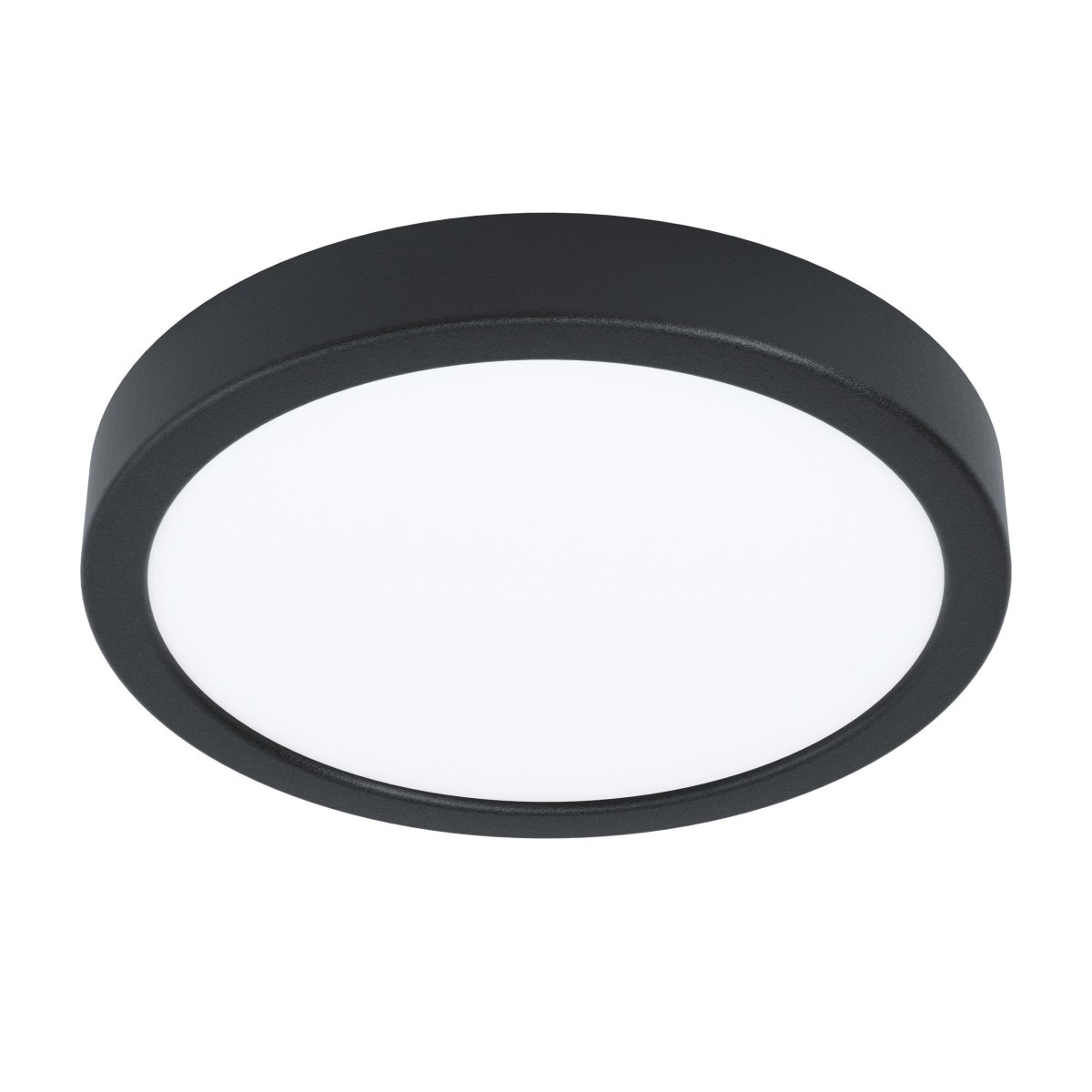 Argolis Ø28 Zwart Van Eglo - De lamp heeft een zwart metalen frame en een wit kunststof paneel dat zorgt voor een gelijkmatige en krachtige lichtverspreiding.