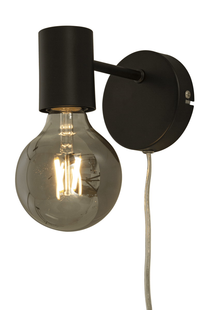 Strict 13cm Zwart wandlamp Van Aneta Lighting - De Strict wandlamp kan ook gecombineerd worden met andere lampen uit de Strict familie.