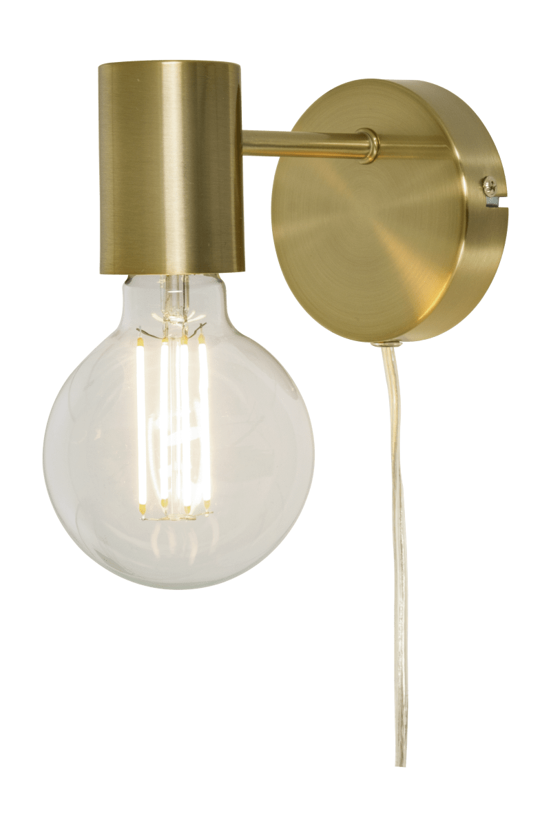 Strict 13cm Mat messing wandlamp Van Aneta Lighting - De Strict wandlamp kan ook gecombineerd worden met andere lampen uit de Strict familie.