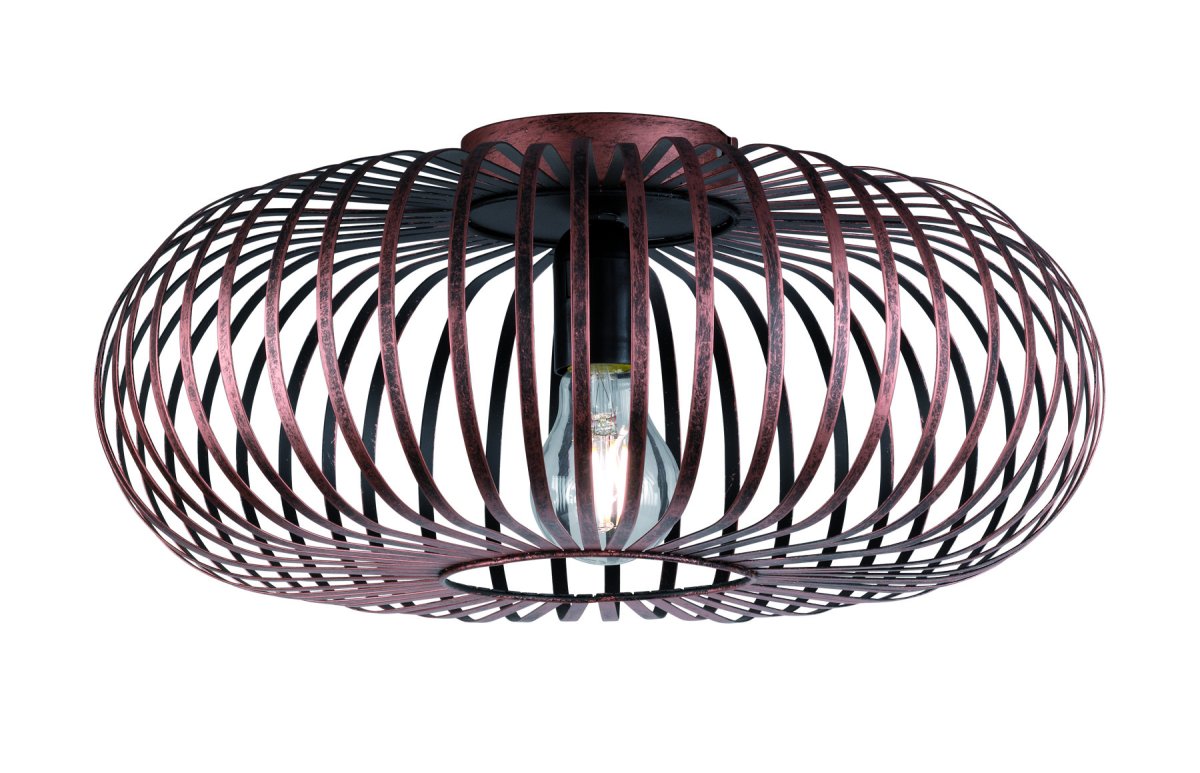 Johann Ø40 Antiek koper plafondlamp Van Trio Lighting - Deze decoratieve lamp is een echte blikvanger in de woonkamer, slaapkamer of hal, waar de vorm zorgt voor een indrukwekkend lichtresultaat.