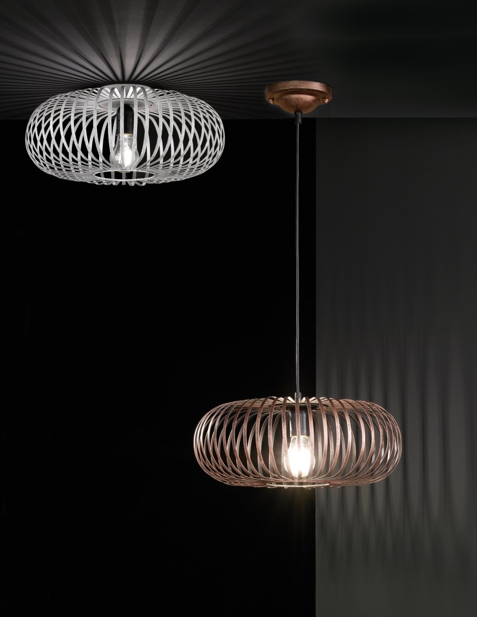 Johann Ø40 Antiek koper plafondlamp Van Trio Lighting - Deze decoratieve lamp is een echte blikvanger in de woonkamer, slaapkamer of hal, waar de vorm zorgt voor een indrukwekkend lichtresultaat.