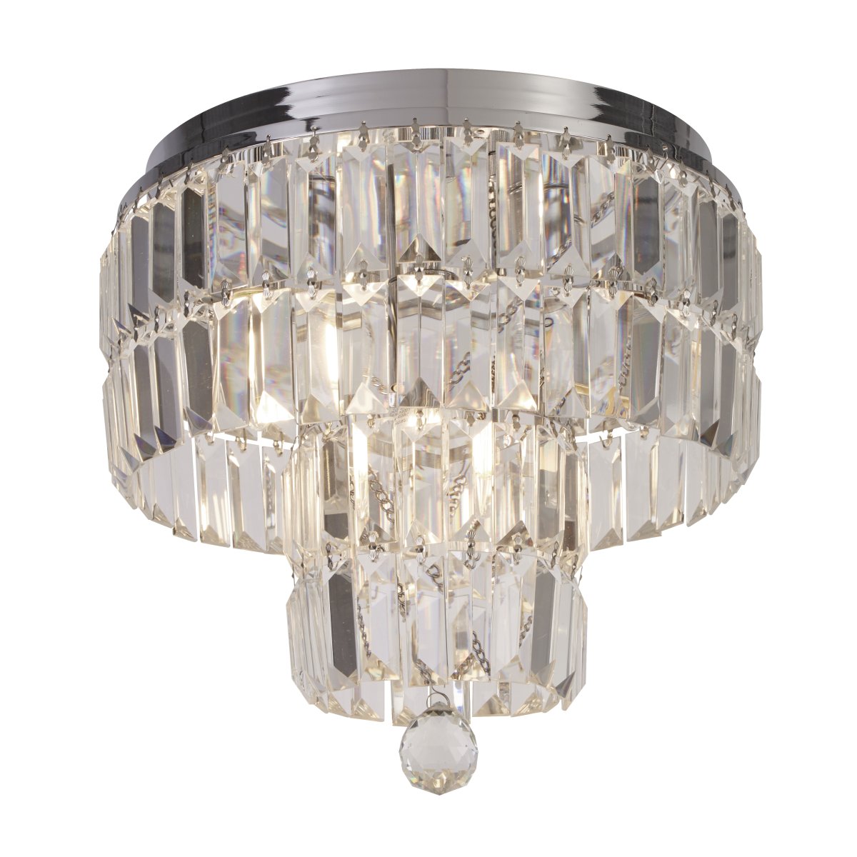 Empire Ø34 Chroom badkamerlamp Van Searchlight - Het elegante design van de lamp en het prachtige lichtspel creëren een luxueuze sfeer die uw kamer direct transformeert.