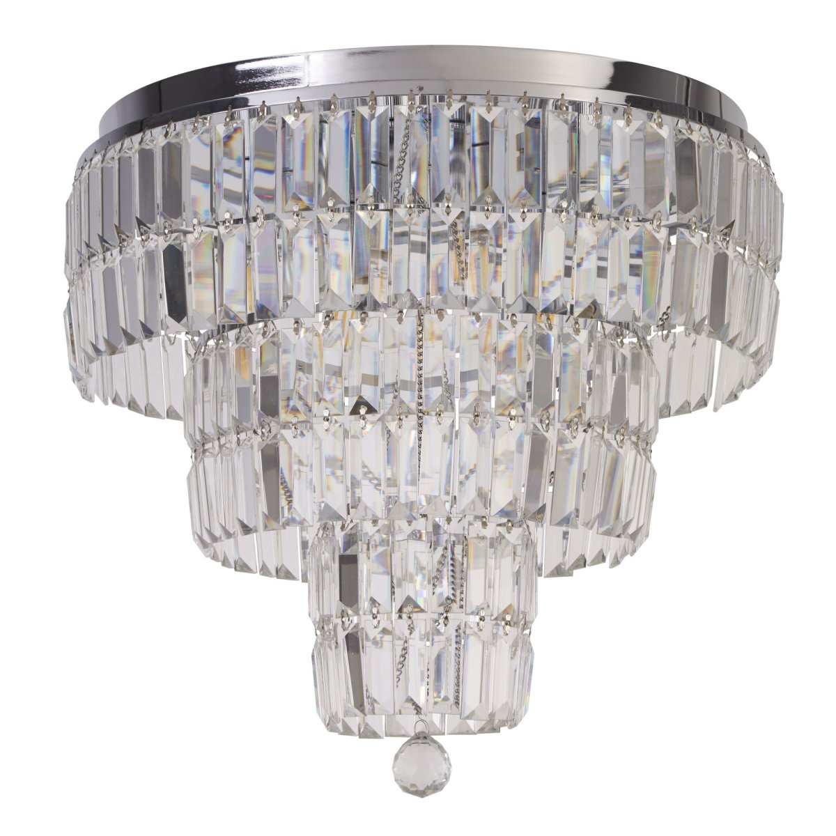 Empire Ø50 Chroom badkamerlamp Van Searchlight - Het elegante design van de lamp en het prachtige lichtspel creëren een luxueuze sfeer die uw kamer direct transformeert.
