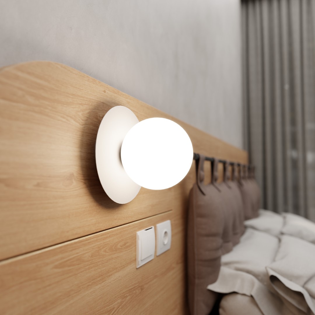 Minerva Ø15 Wit wandlamp Van Emibig Lighting - De Minerva wandlamp is een perfect en veelzijdig decoratief element.