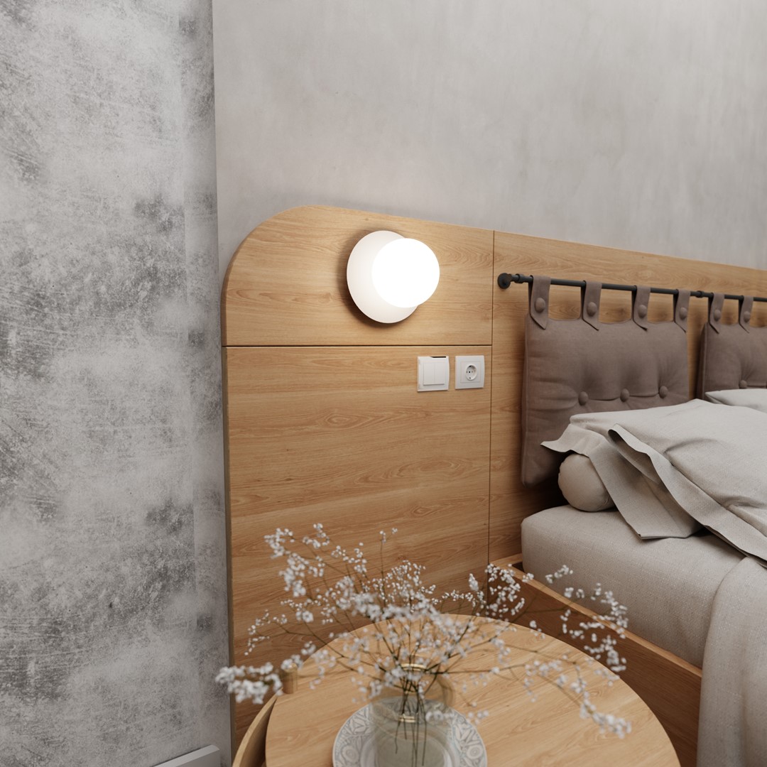 Minerva Ø15 Wit wandlamp Van Emibig Lighting - De Minerva wandlamp is een perfect en veelzijdig decoratief element.