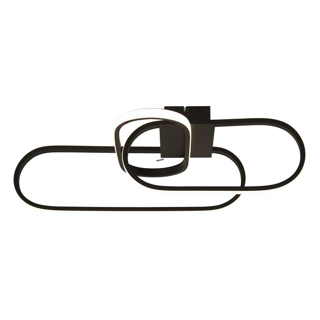 Clip 65cm Zwart plafondlamp Van Searchlight - Het moderne design geeft de kamer karakter en zorgt voor een stijlvolle uitstraling - perfect voor de eetkamer, slaapkamer of hal.