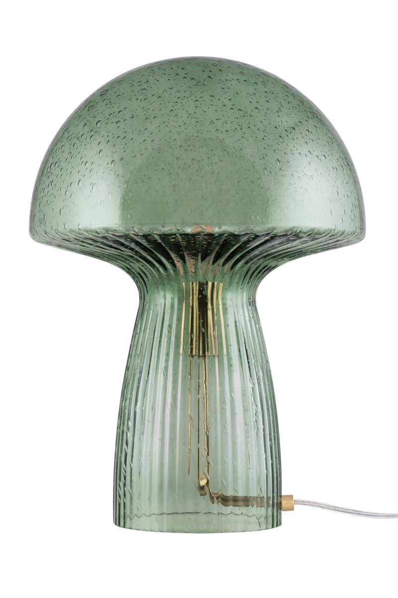 Fungo 42cm Groente tafellamp Van Globen Lighting - De Fungo paddenstoellamp is een prachtige tafellamp van mondgeblazen glas met gecanneleerde details op de voet.