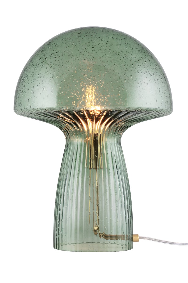 Fungo 42cm Groente tafellamp Van Globen Lighting - De Fungo paddenstoellamp is een prachtige tafellamp van mondgeblazen glas met gecanneleerde details op de voet.